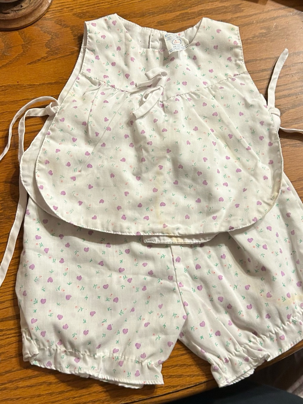 Baby/Toddler White Floral Tie-Front Romper